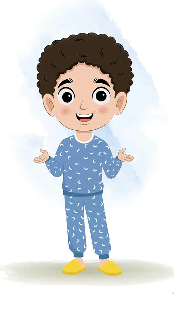 A boy talking animated cartoon character aka sachin