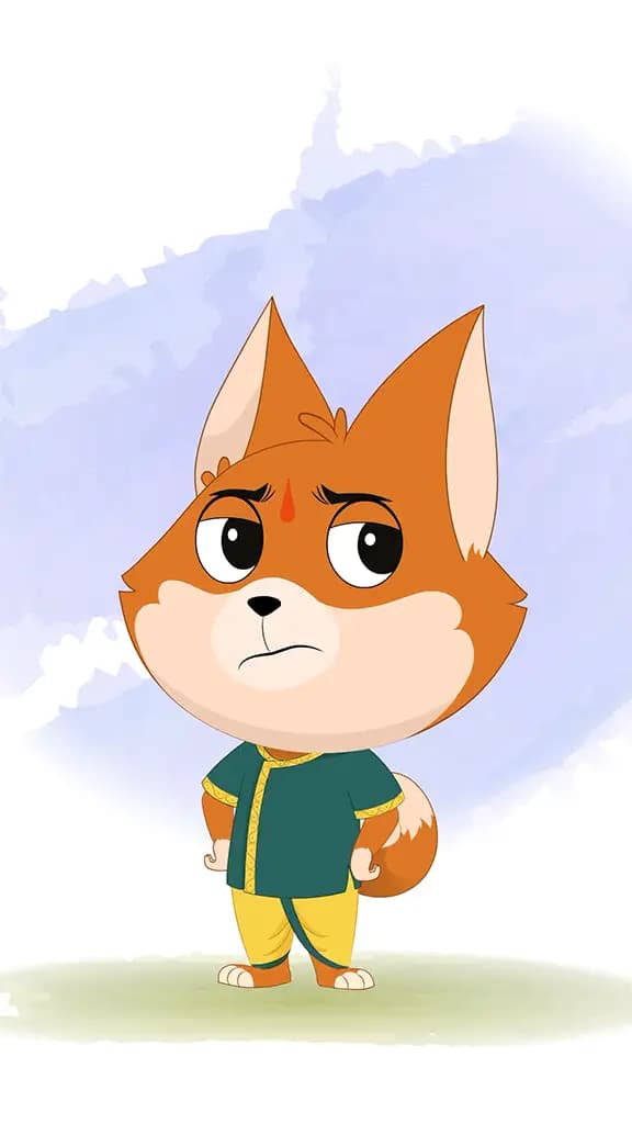 An annoyed little dog animated cartoon character aka dodo the dog 3/4