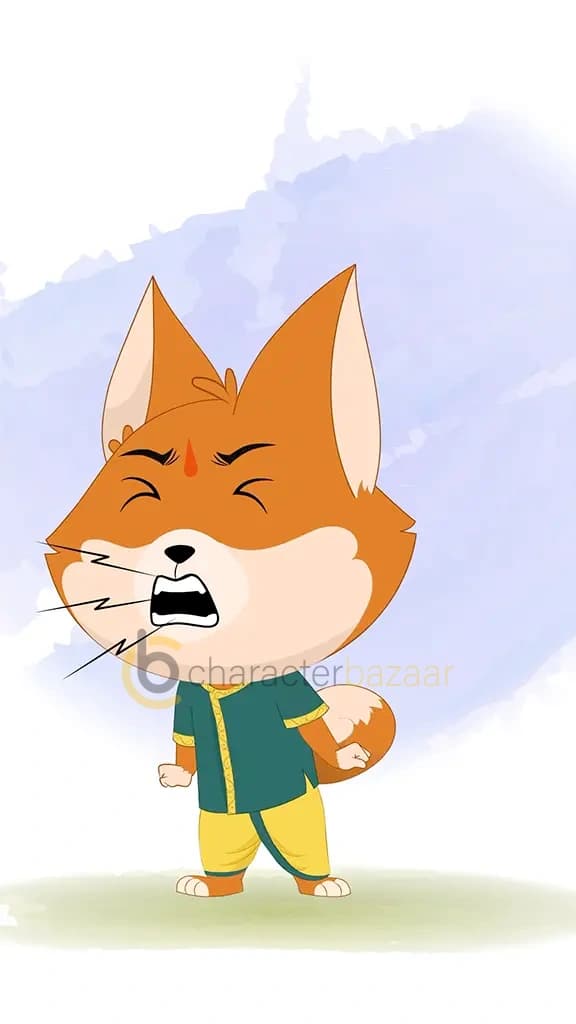 An angry little dog animated cartoon character aka dodo the dog 3/4