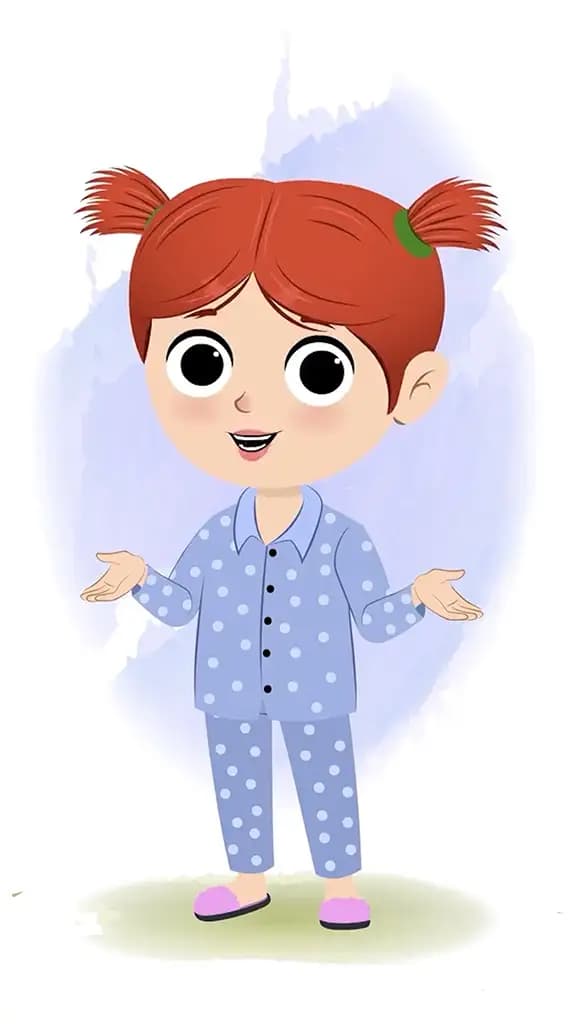 A girl talking animated cartoon character aka may 3/4