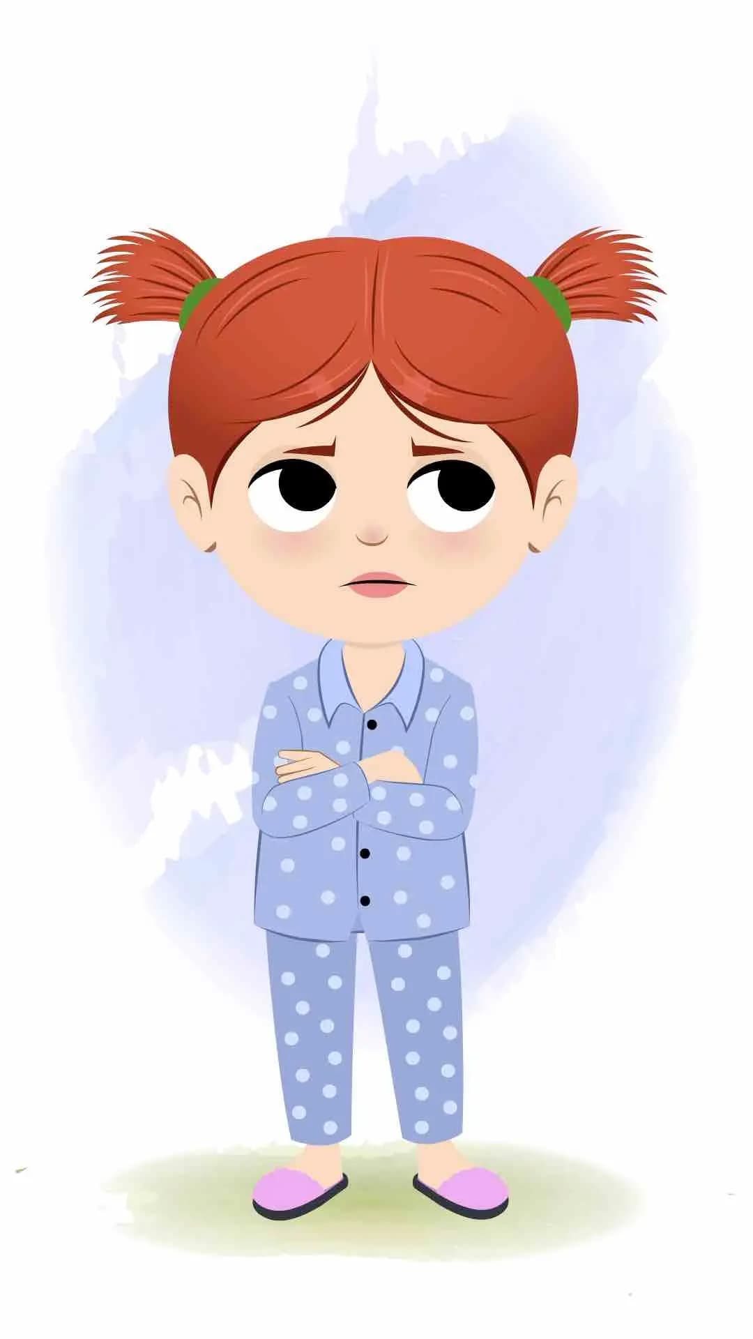 A annoyed girl animated cartoon character aka may