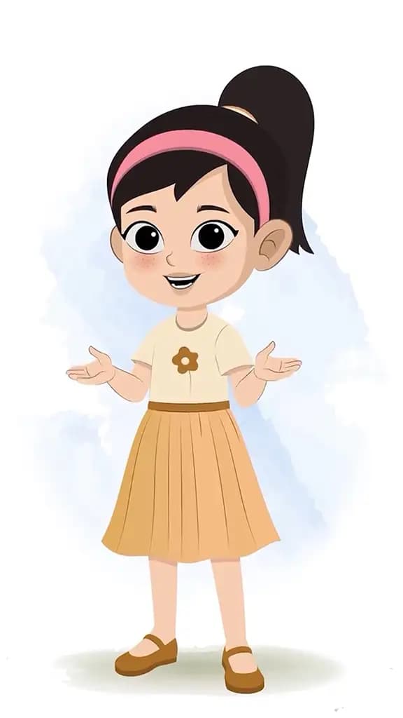 A cute girl talking animated cartoon character aka simmi 3/4