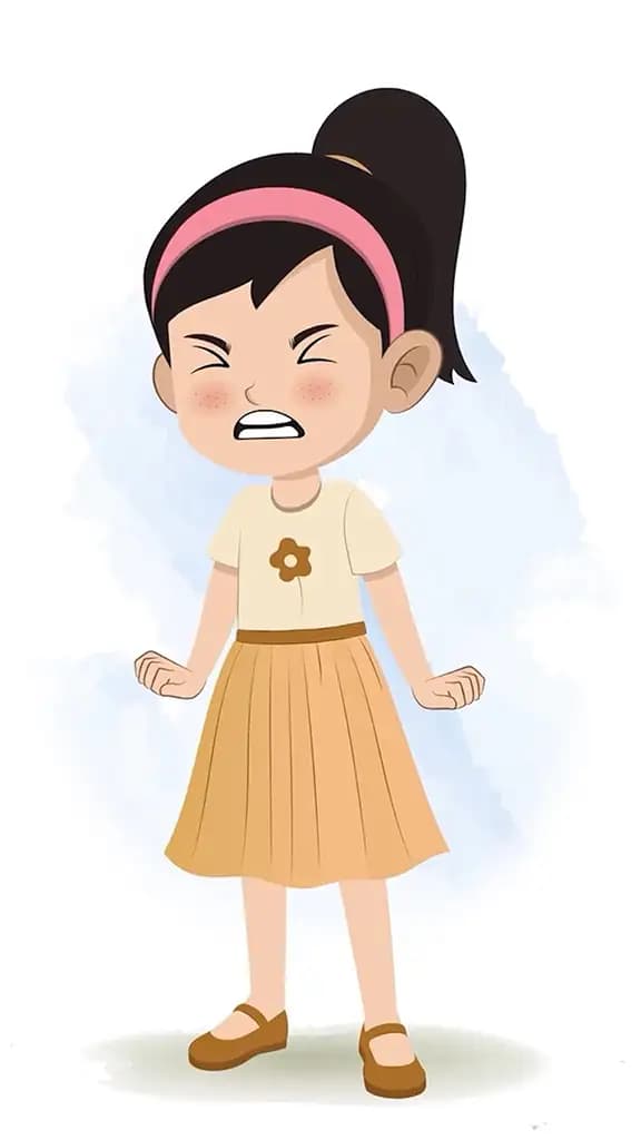 An angry cute girl animated cartoon character aka simmi 3/4