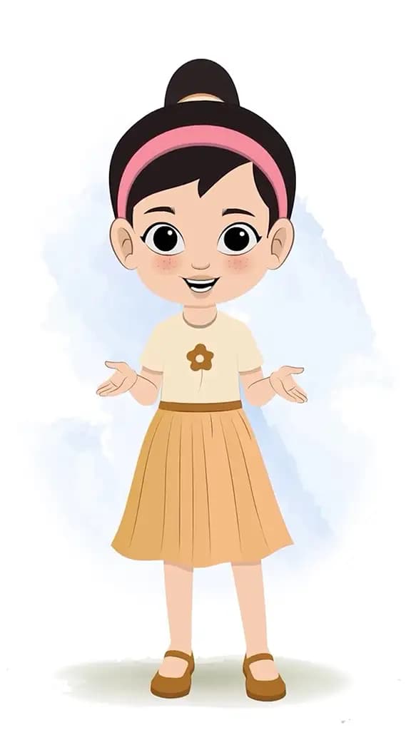 A cute girl talking animated cartoon character aka simmi