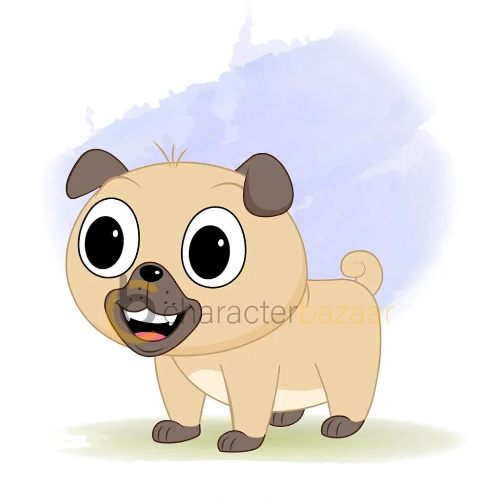 A little dog talking animated cartoon character aka duffy the dog 3/4