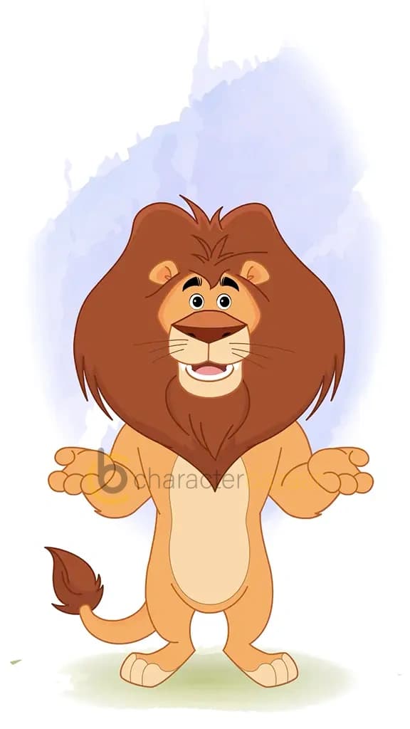 lion talking animated cartoon character