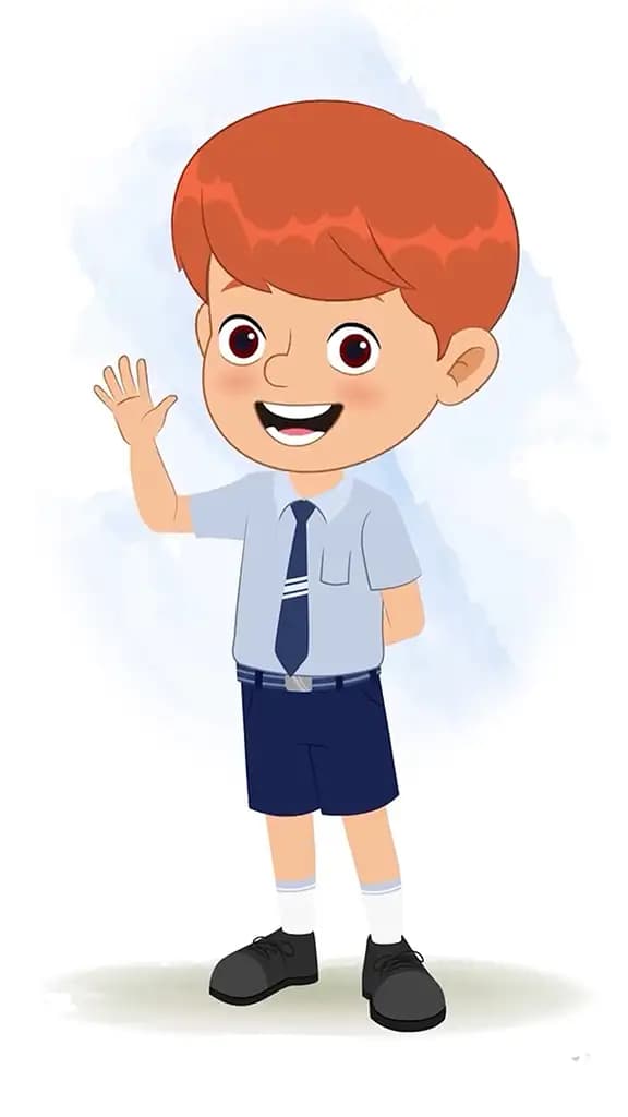 A red hair boy saying hello animated cartoon character aka max