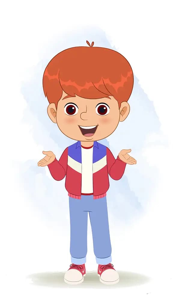 A cool boy talking animated cartoon character aka max