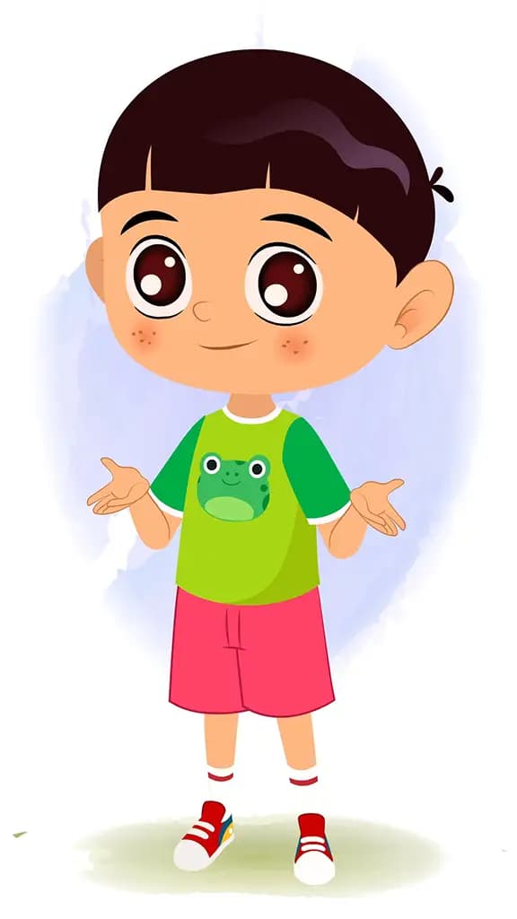 A little boy talking animated cartoon character aka moni 3/4