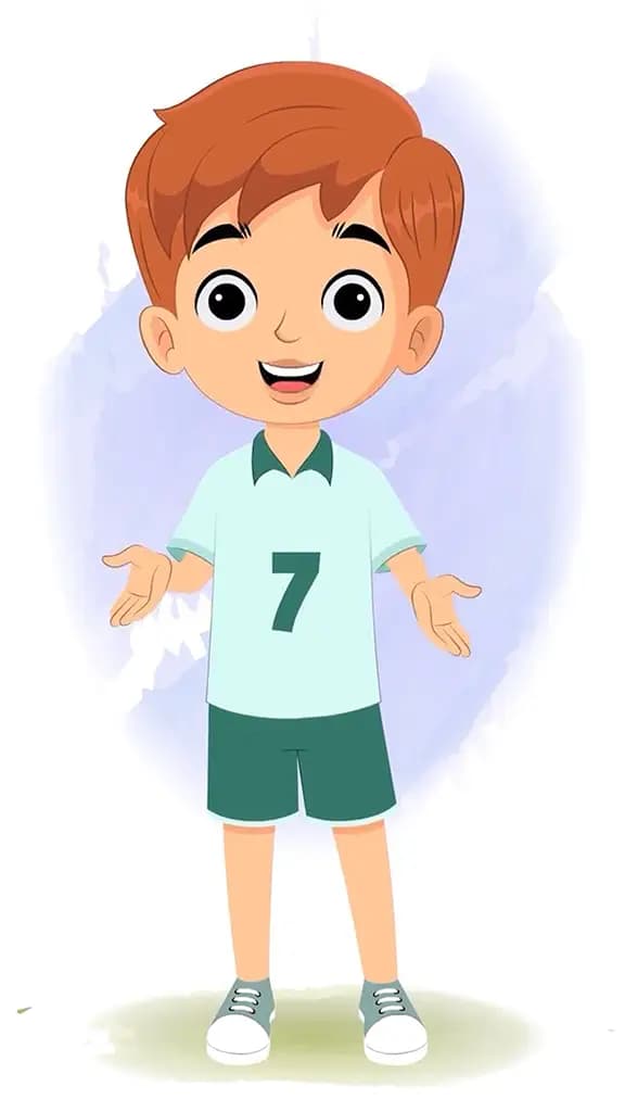 A sports boy talking animated cartoon character aka roman