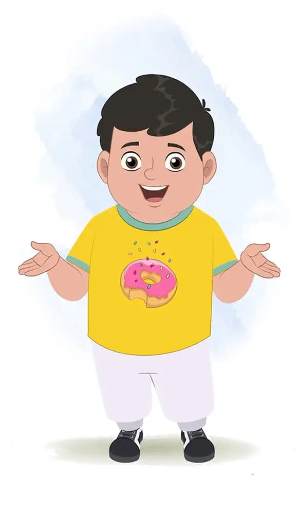 A fat boy talking animated cartoon character aka dobi