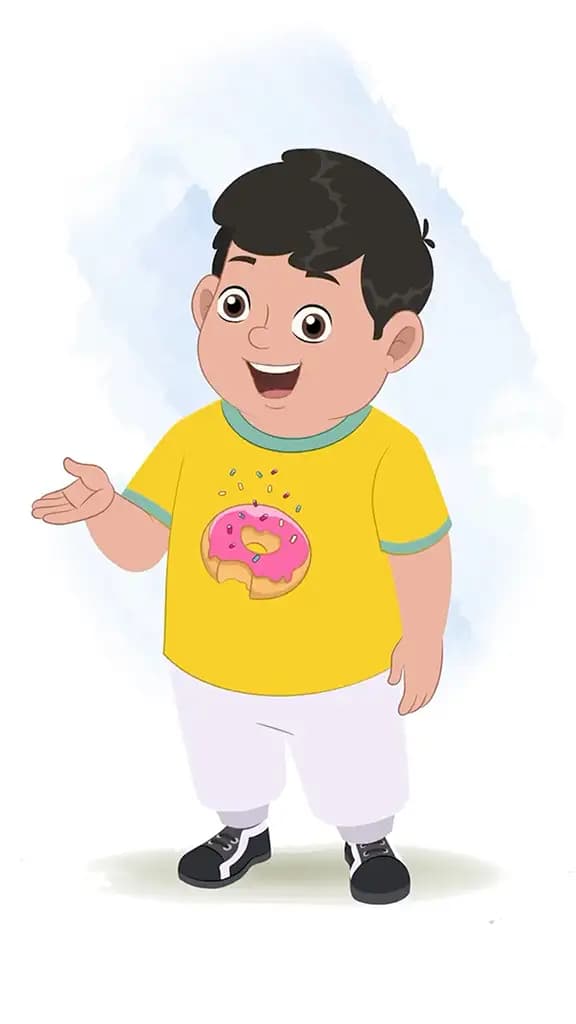 A fat boy talking animated cartoon character aka dobi 3/4
