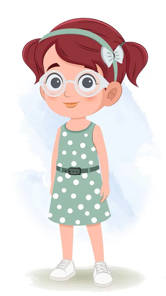 A cute little girl talking animated cartoon character aka naina 3/4