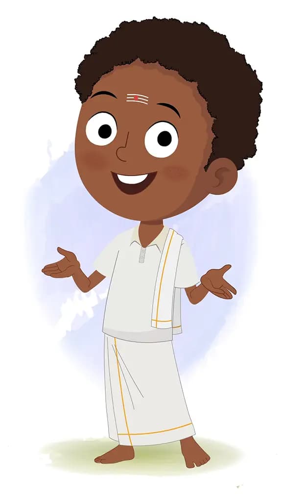 A South Indian boy talking animated cartoon character aka shree 3/4