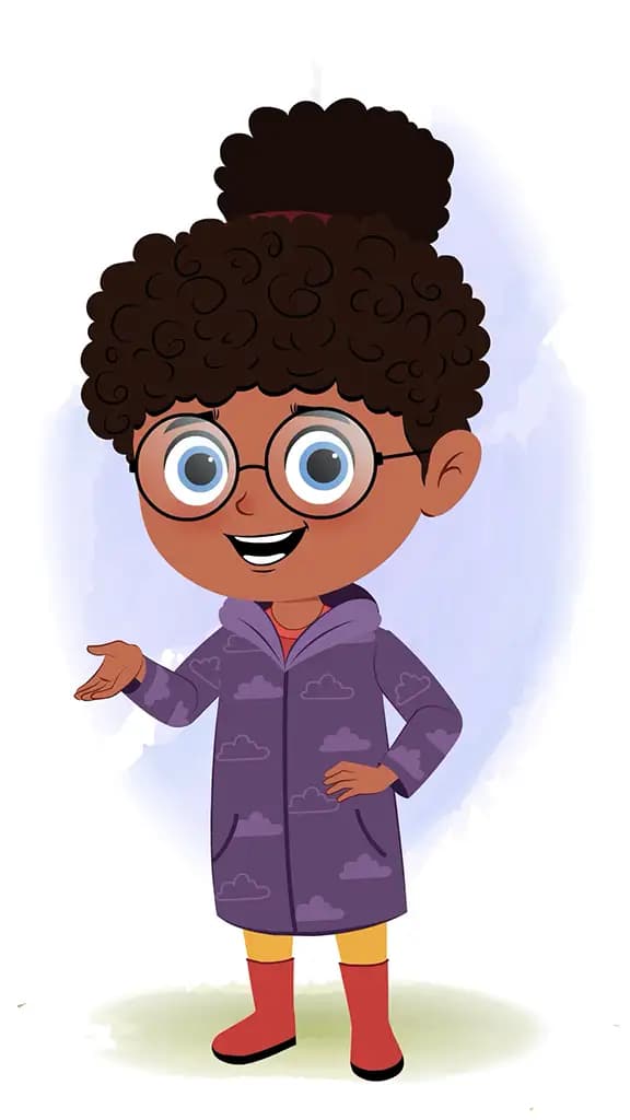 A black girl talking animated cartoon character aka nova 3/4