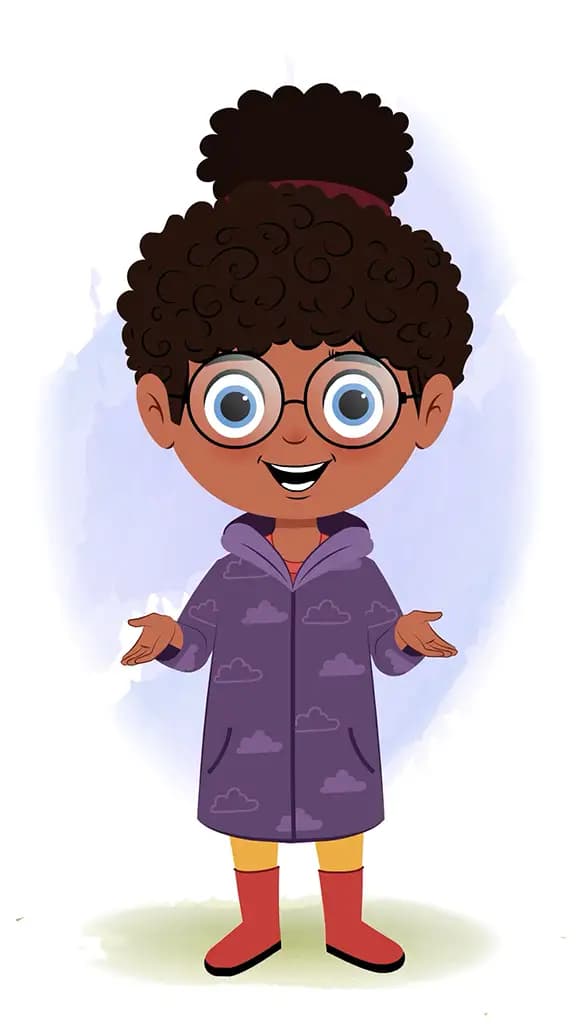 A black girl talking animated cartoon character aka nova