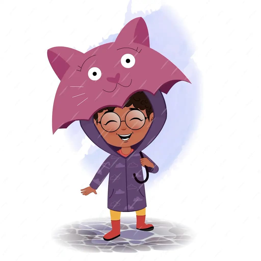 A black girl dancing animated cartoon character aka nova