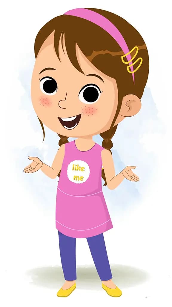 A pretty little girl talking animated cartoon character aka kuhoo 3/4