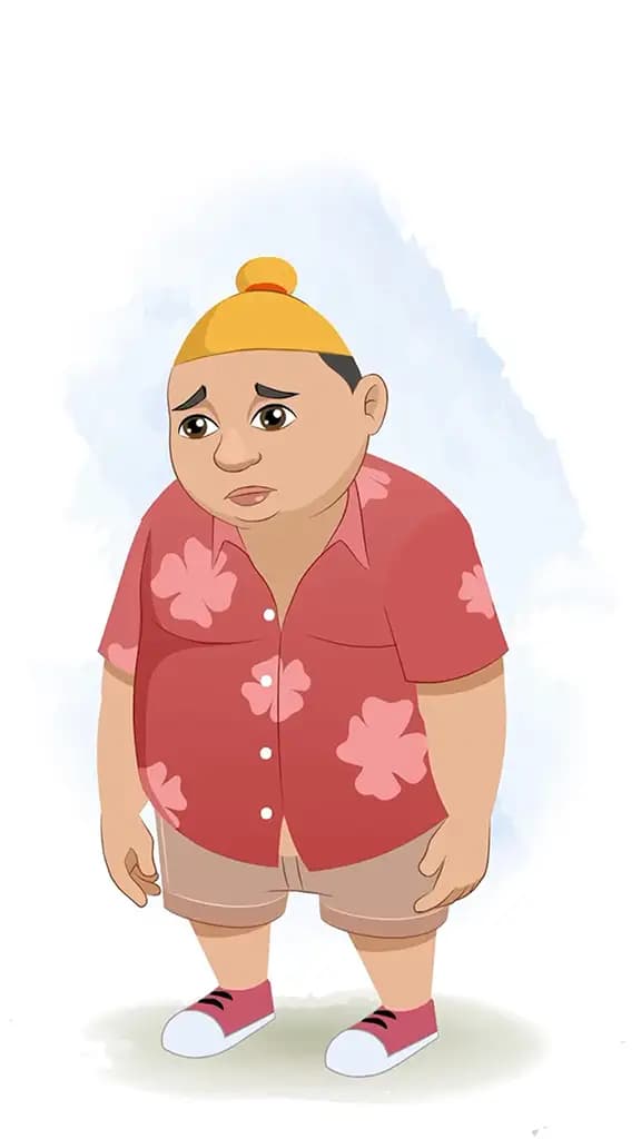 A punjabi tired boy animated cartoon character aka pappe 3/4