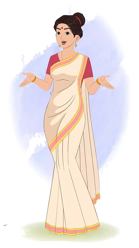 A beautiful Indian woman talking animated cartoon character aka shristi 3/4