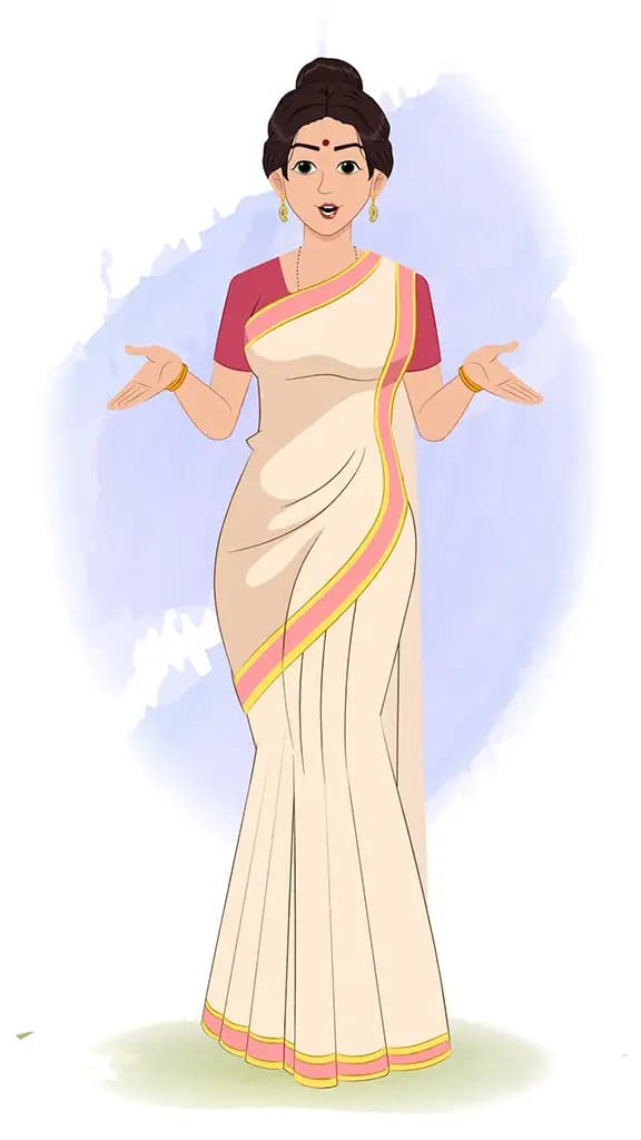 A beautiful Indian woman talking animated cartoon character aka shristi