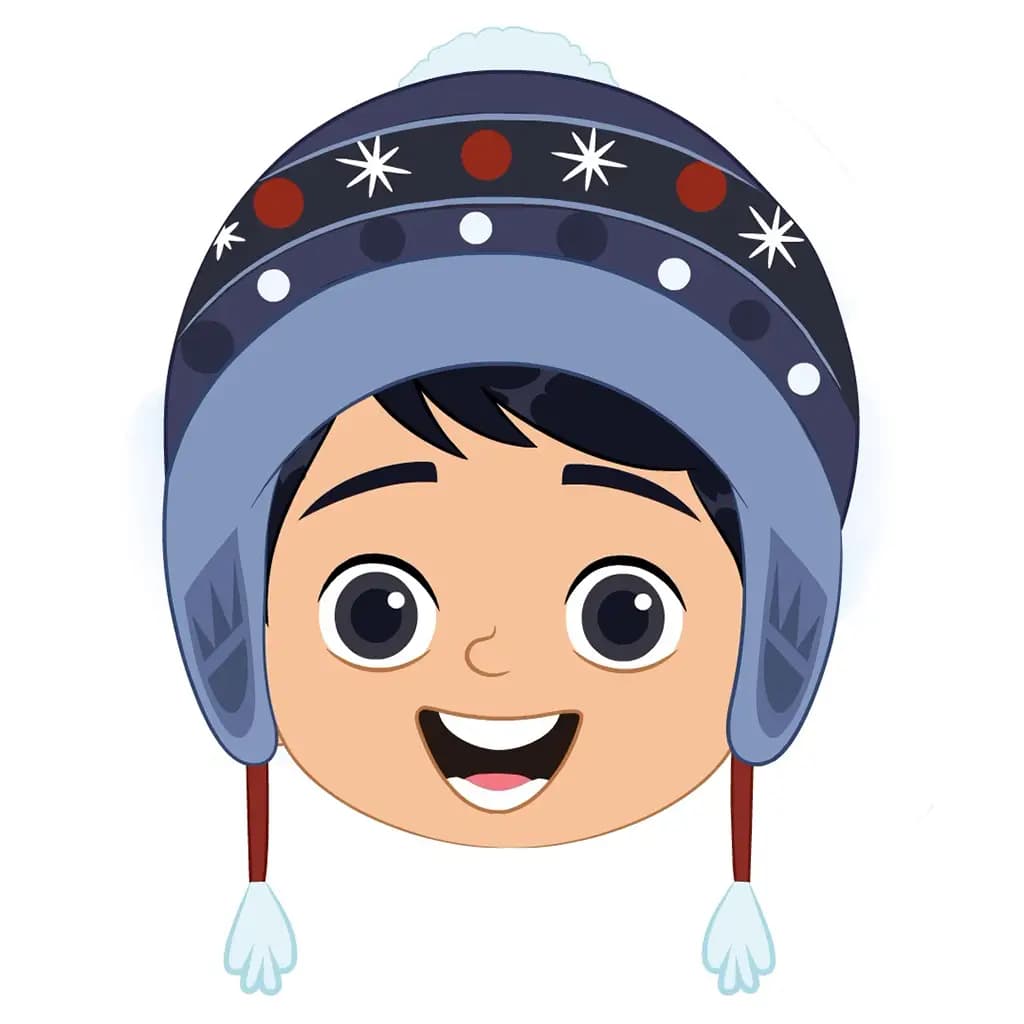 A cute boy animated cartoon face with different facial expressions aka ishaan