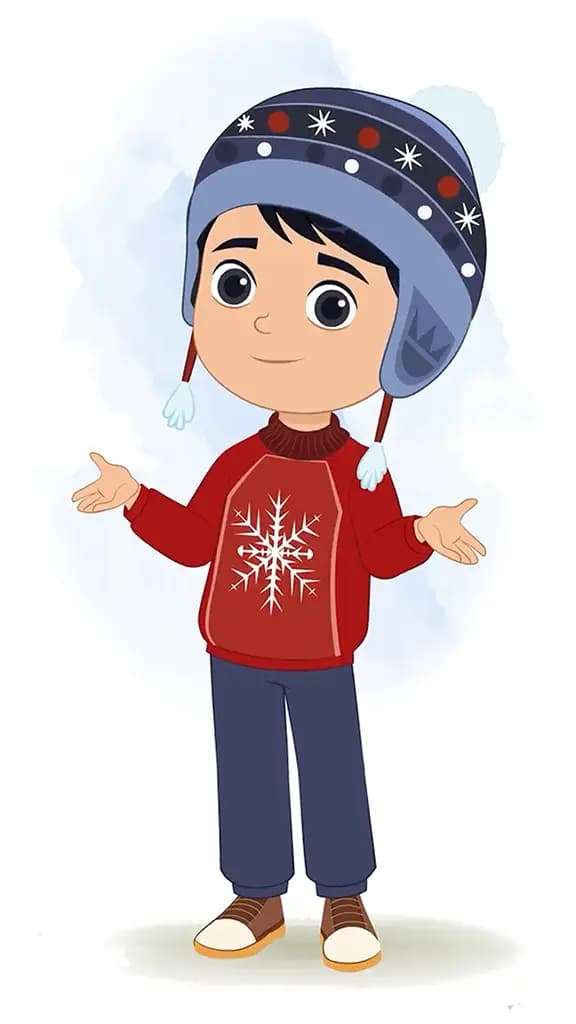 A cute boy talking animated cartoon character aka ishaan 3/4