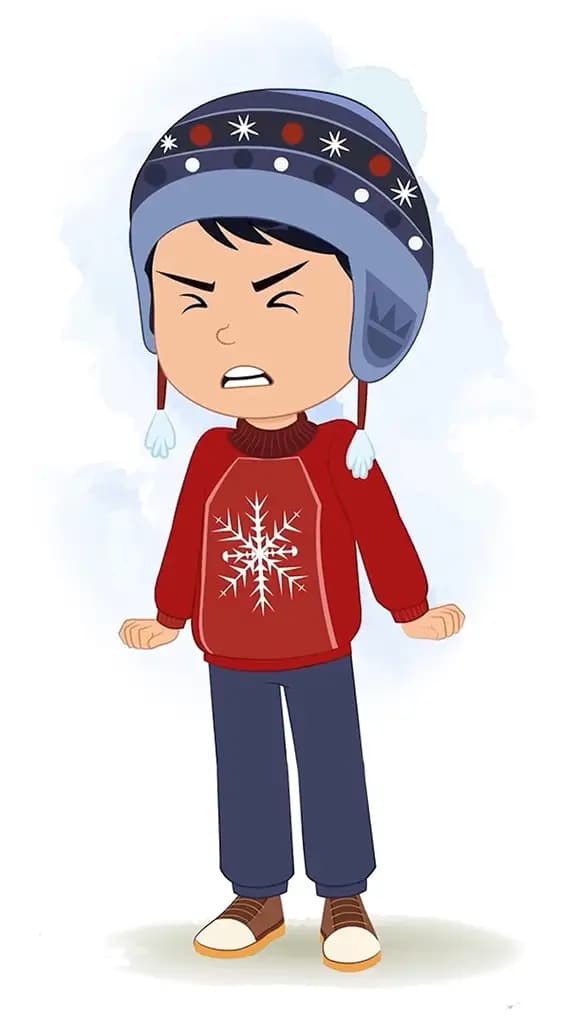 A cute angry boy animated cartoon character aka ishaan 3/4