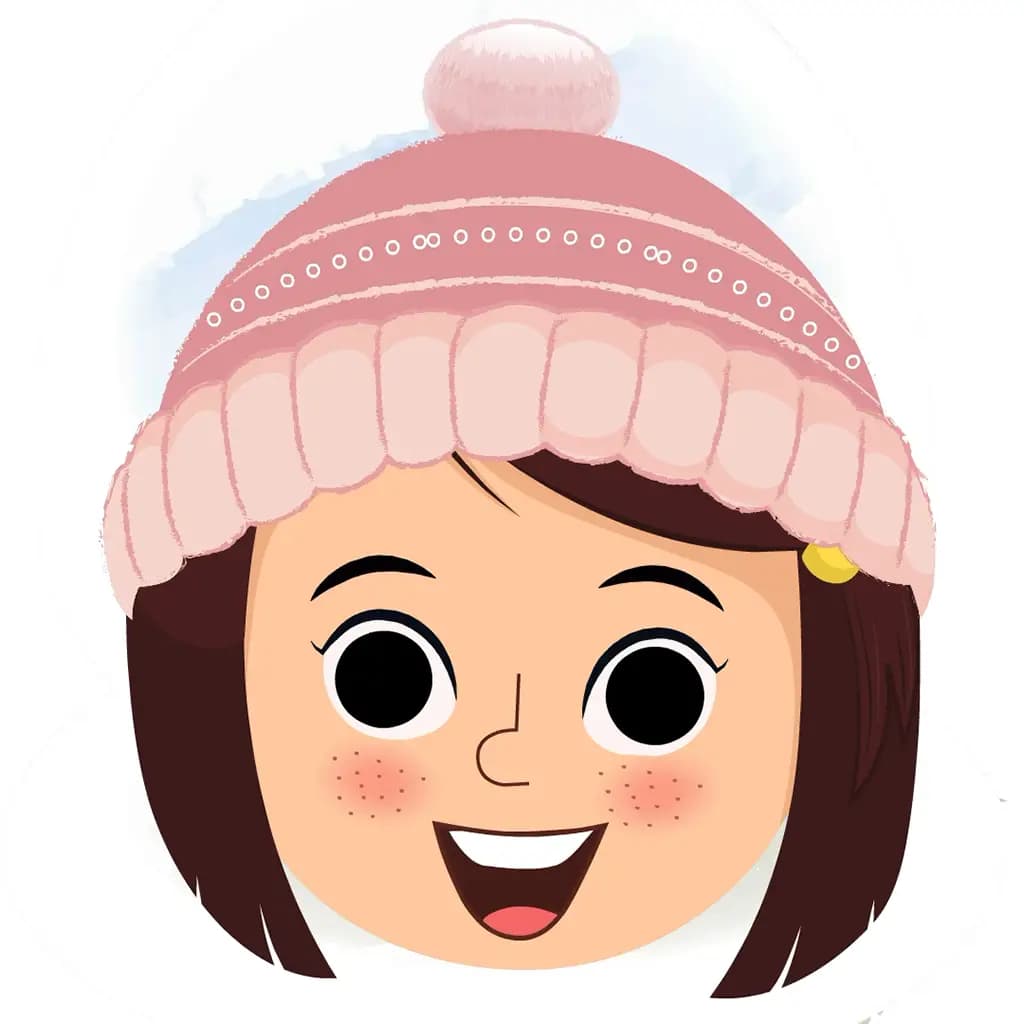 A little girl animated cartoon face with different facial expressions aka misti