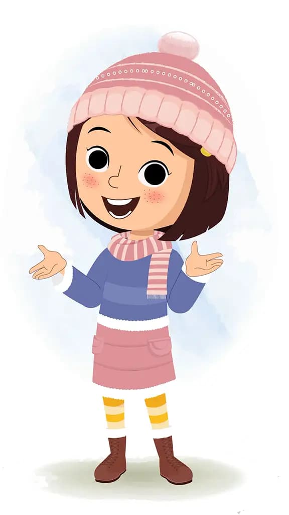 A little girl talking animated cartoon character aka misti 3/4