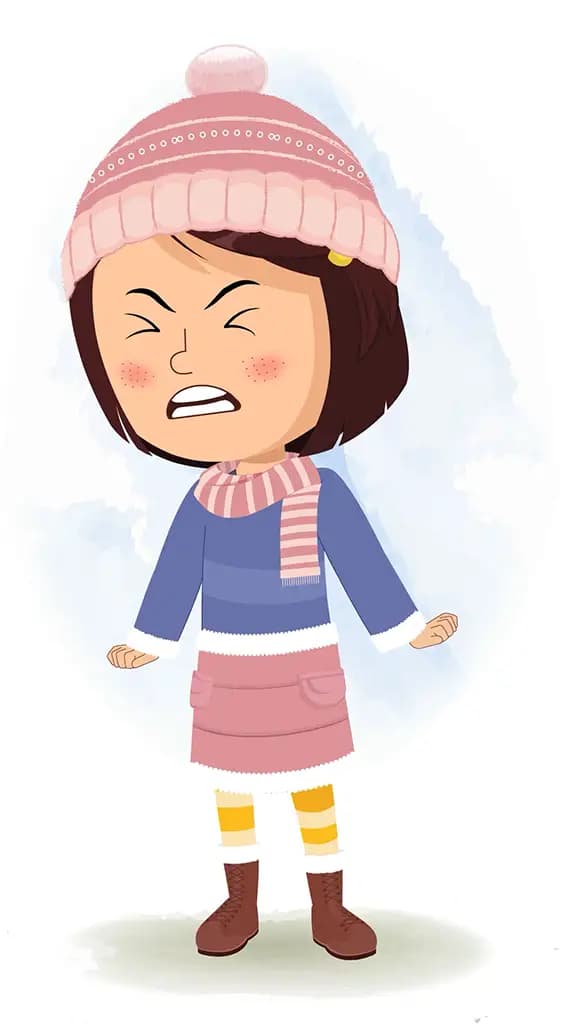 A little angry girl animated cartoon character aka misti 3/4