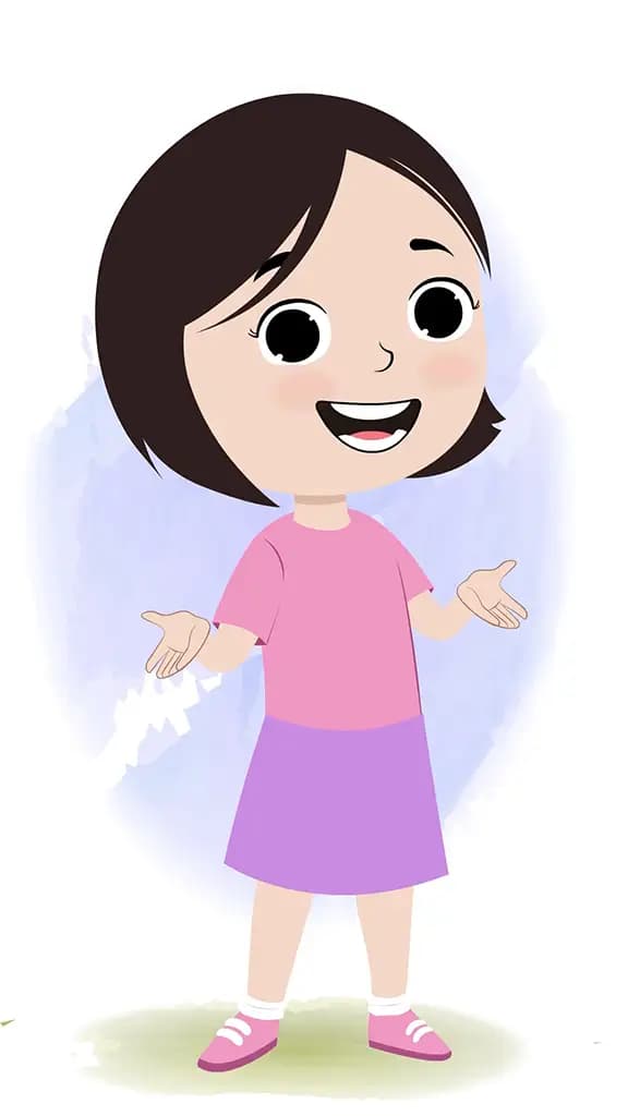 A cute little girl talking animated cartoon character aka tia 3/4