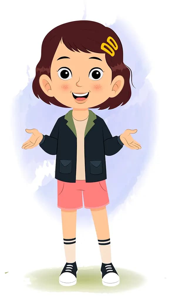 A cute girl talking animated cartoon character aka zoya