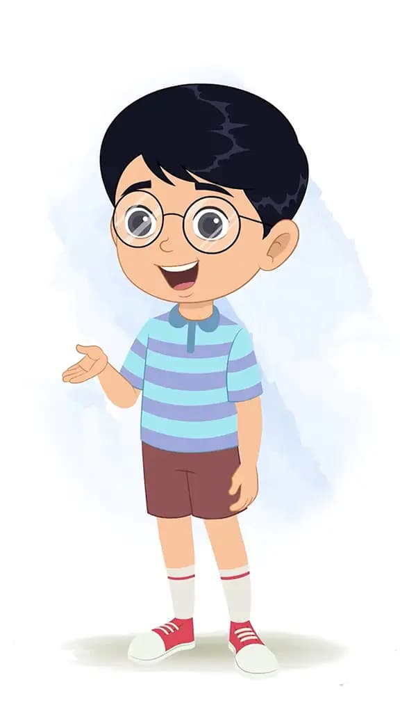 A little boy talking animated cartoon character aka roy 3/4