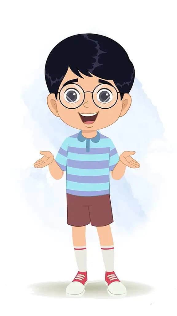 A little boy talking animated cartoon character aka roy