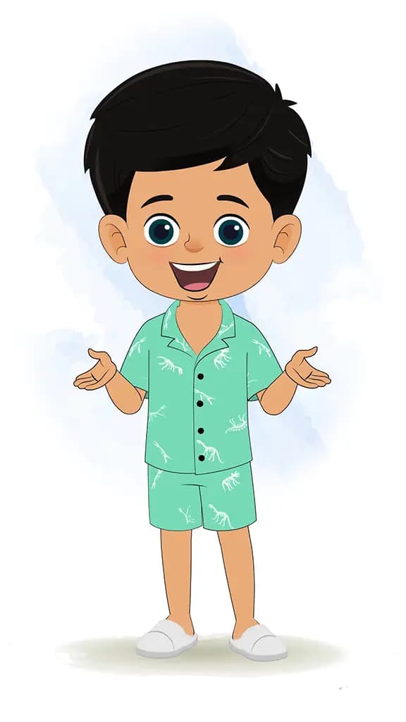 A cute little boy talking animated cartoon character aka rohan