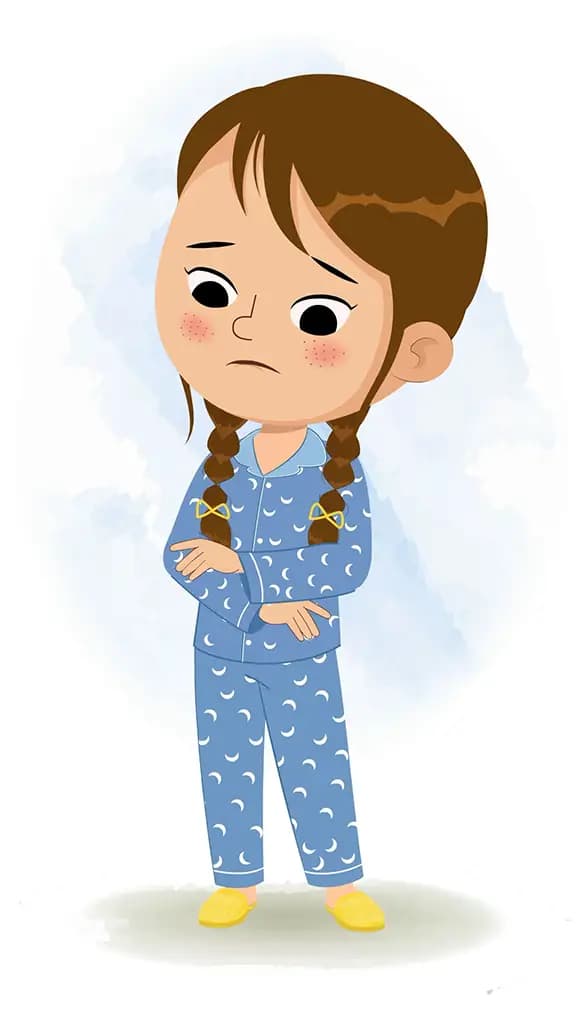 A little cute girl sad animated cartoon character aka nancy 3/4