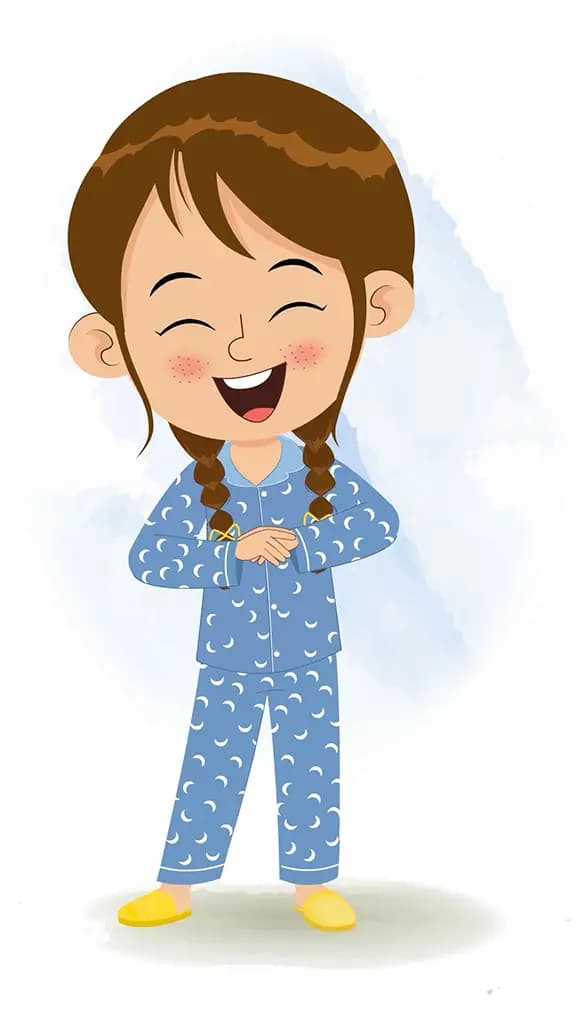 A little cute girl dancing animated cartoon character aka nancy