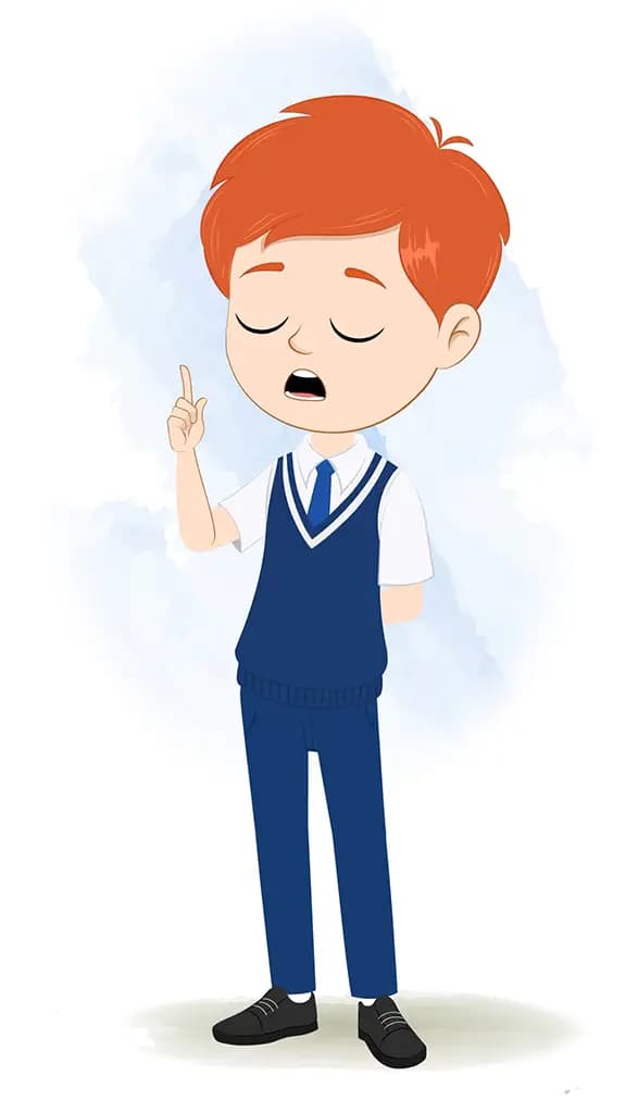 A boy saying no animated cartoon character aka adit