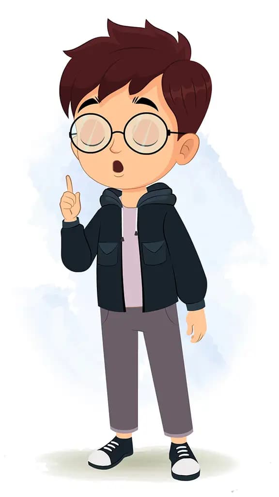 A little boy saying no animated cartoon character aka harry