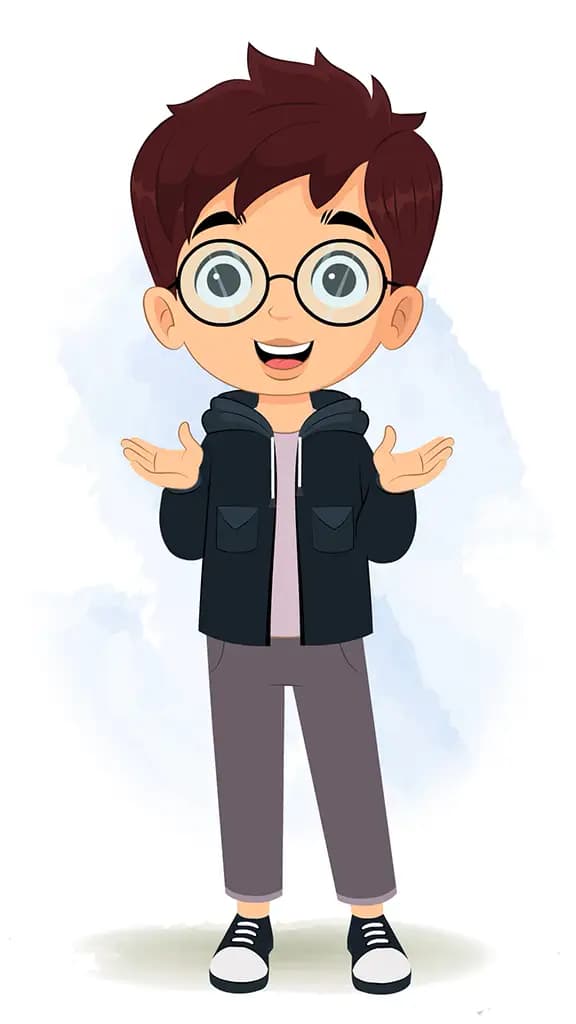 A little boy talking animated cartoon character aka harry