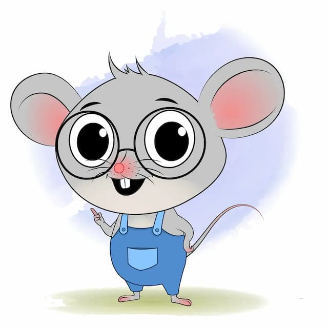 A cute mouse talking animated cartoon character aka miles the mouse 3/4
