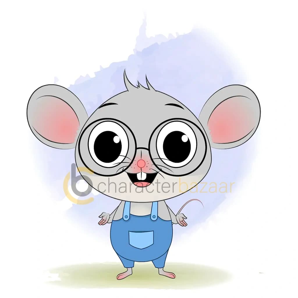 A cute mouse talking animated cartoon character aka miles the mouse