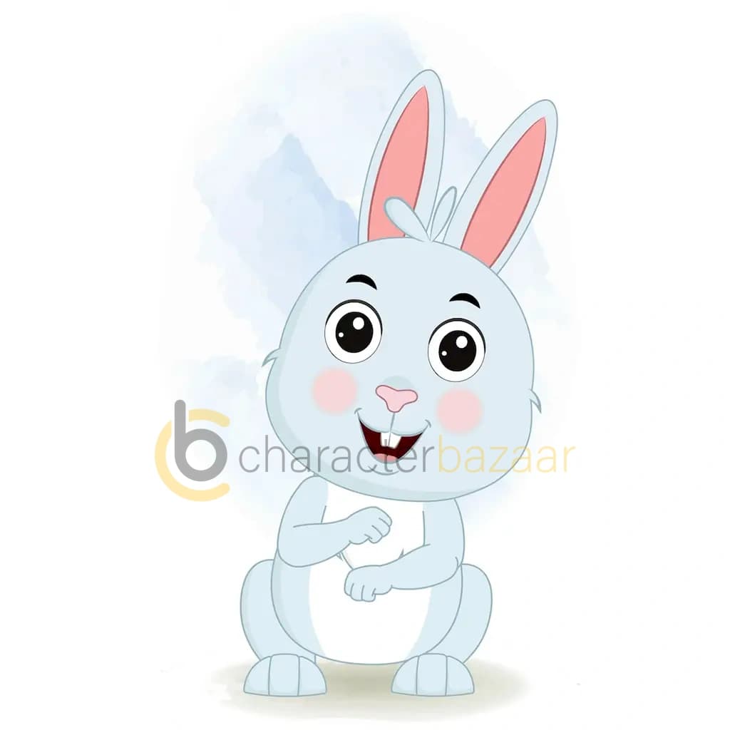 A cute rabbit dancing animated cartoon character aka drax the rabbit