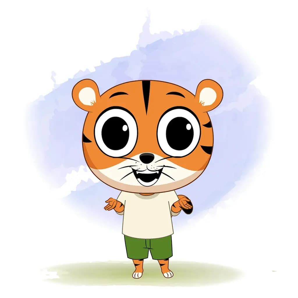 A tiger talking animated cartoon character aka tyler the tiger