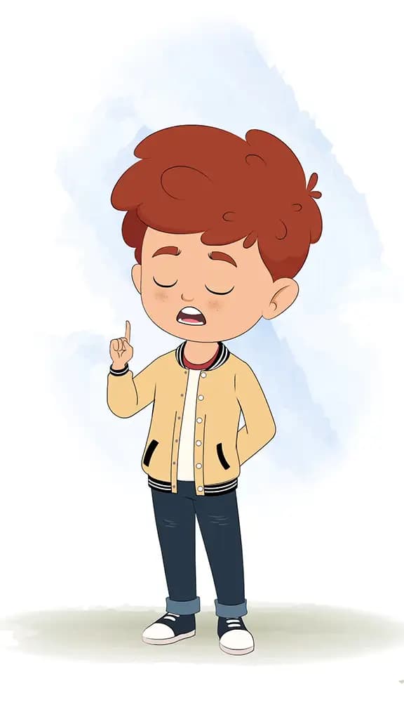 A red hair boy saying no animated cartoon character aka sunny 3/4