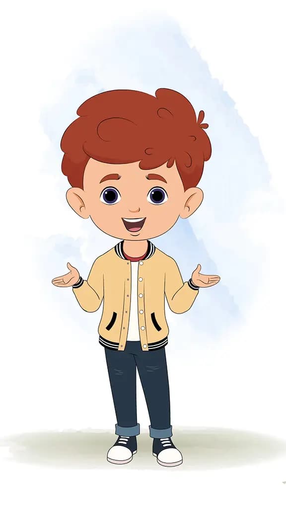 A red hair boy talking animated cartoon character aka sunny