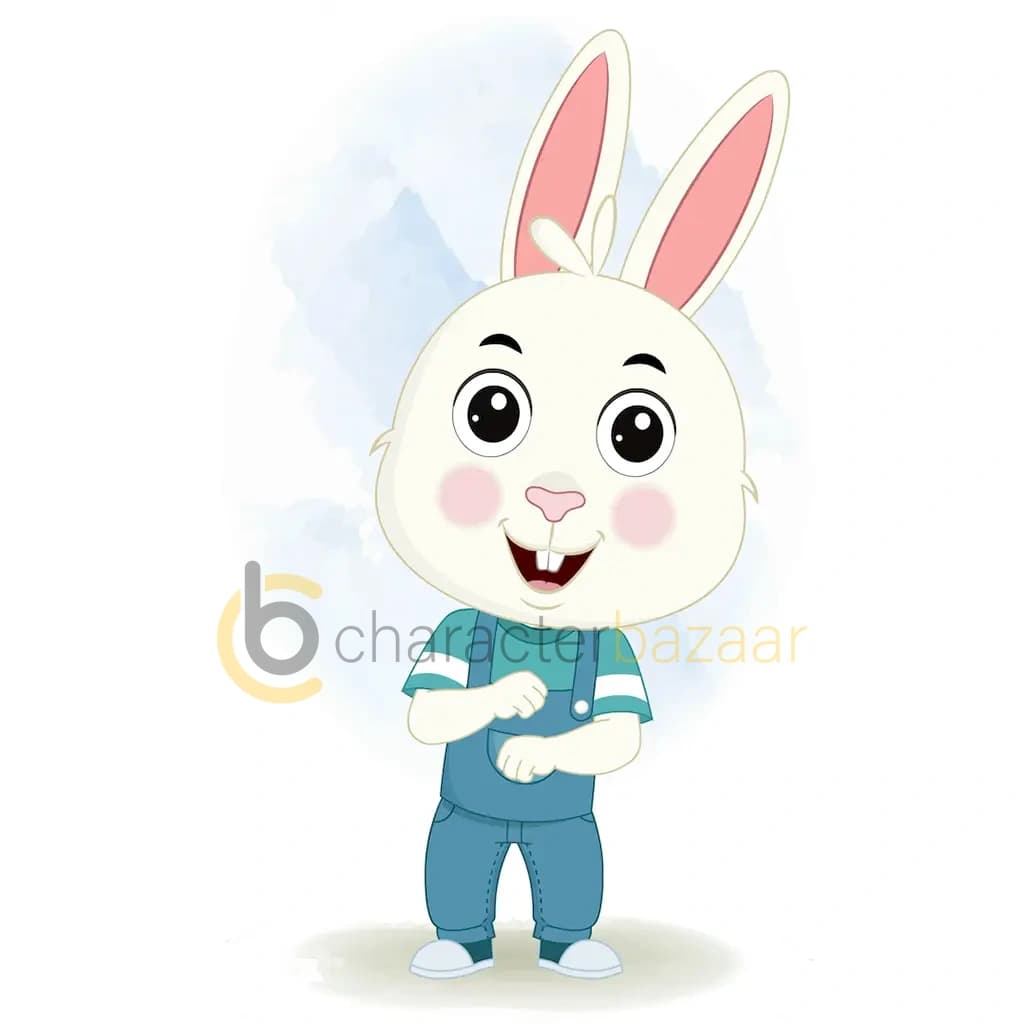 A rabbit dancing animated cartoon character aka bunny the rabbit