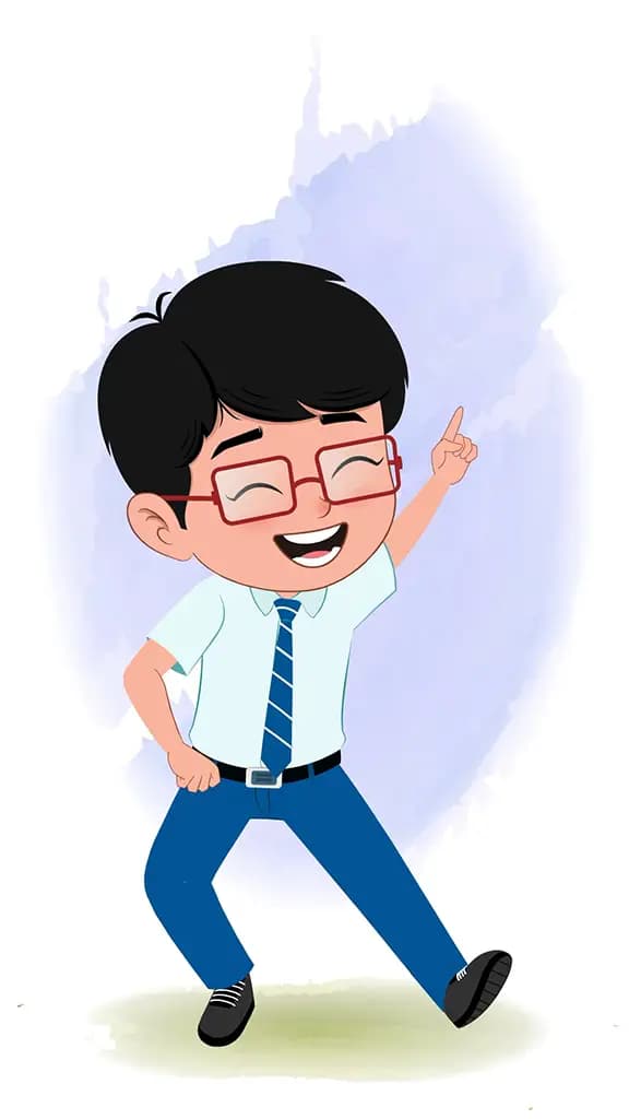 A school boy dancing animated cartoon character aka daksh