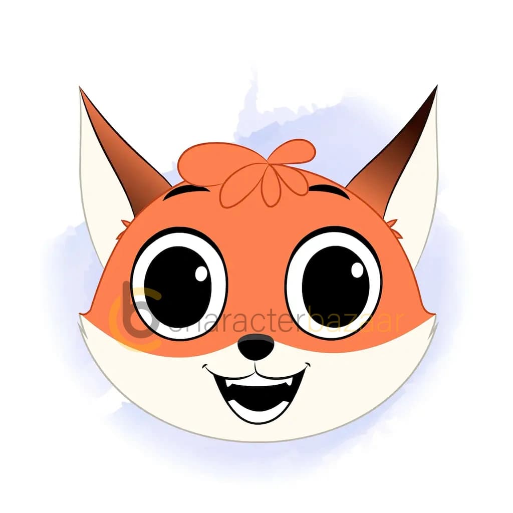 A fox animated cartoon face with different facial expressions aka nikki the fox